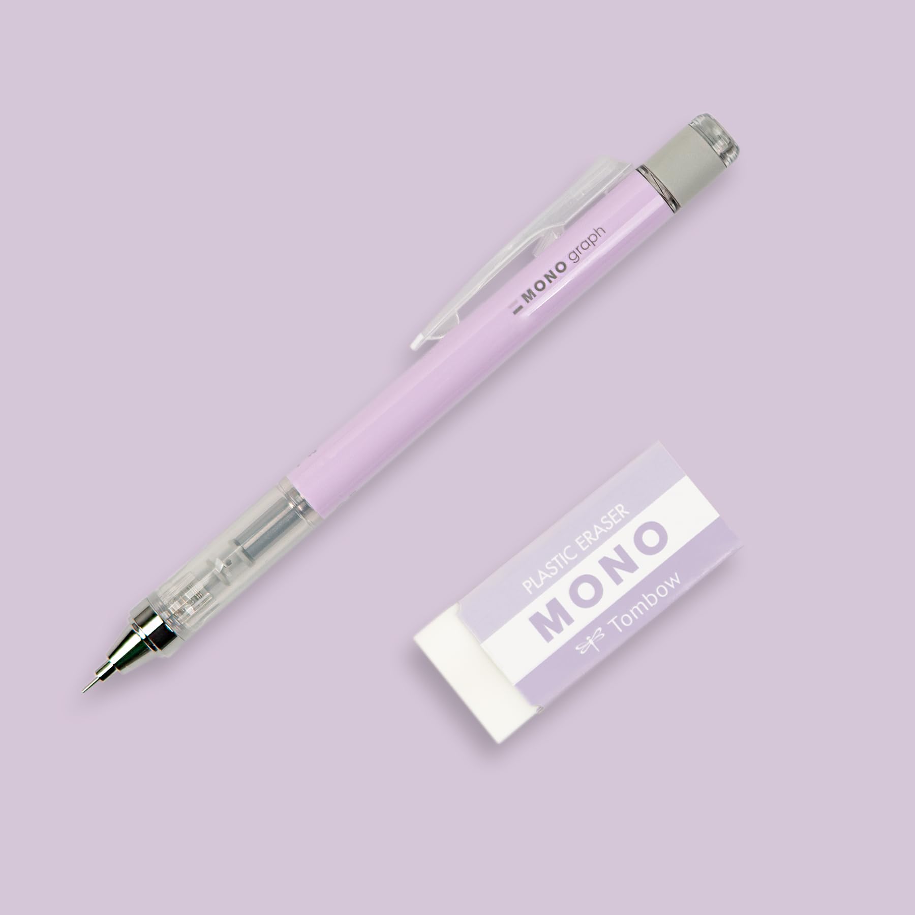 Amazon.co.jp: トンボ MONO グラフ&MONO 消しゴム 0.5mm ラベンダー